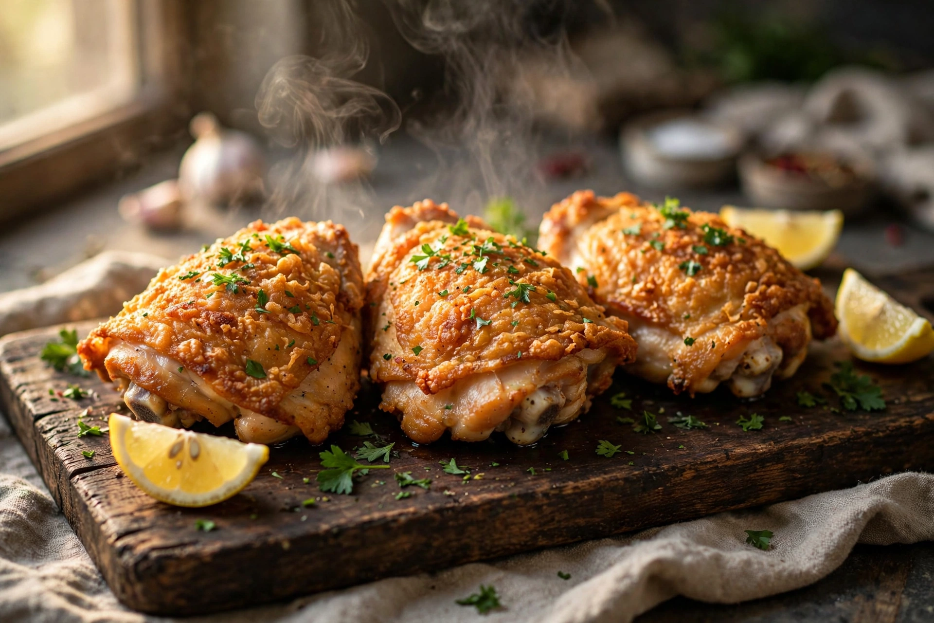Crispy Air Fryer Chicken Thighs (Juicy Inside, Golden Outside)
