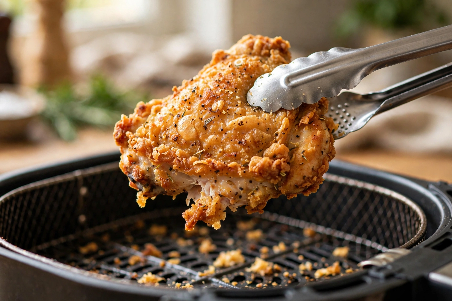 Crispy Air Fryer Chicken Thighs (Juicy Inside, Golden Outside)