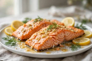 Air Fryer Salmon with Garlic Butter (15-Minute Dinner)