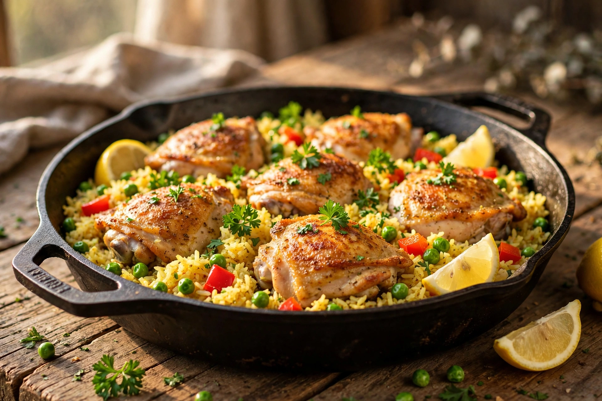 One Pan Chicken and Rice
