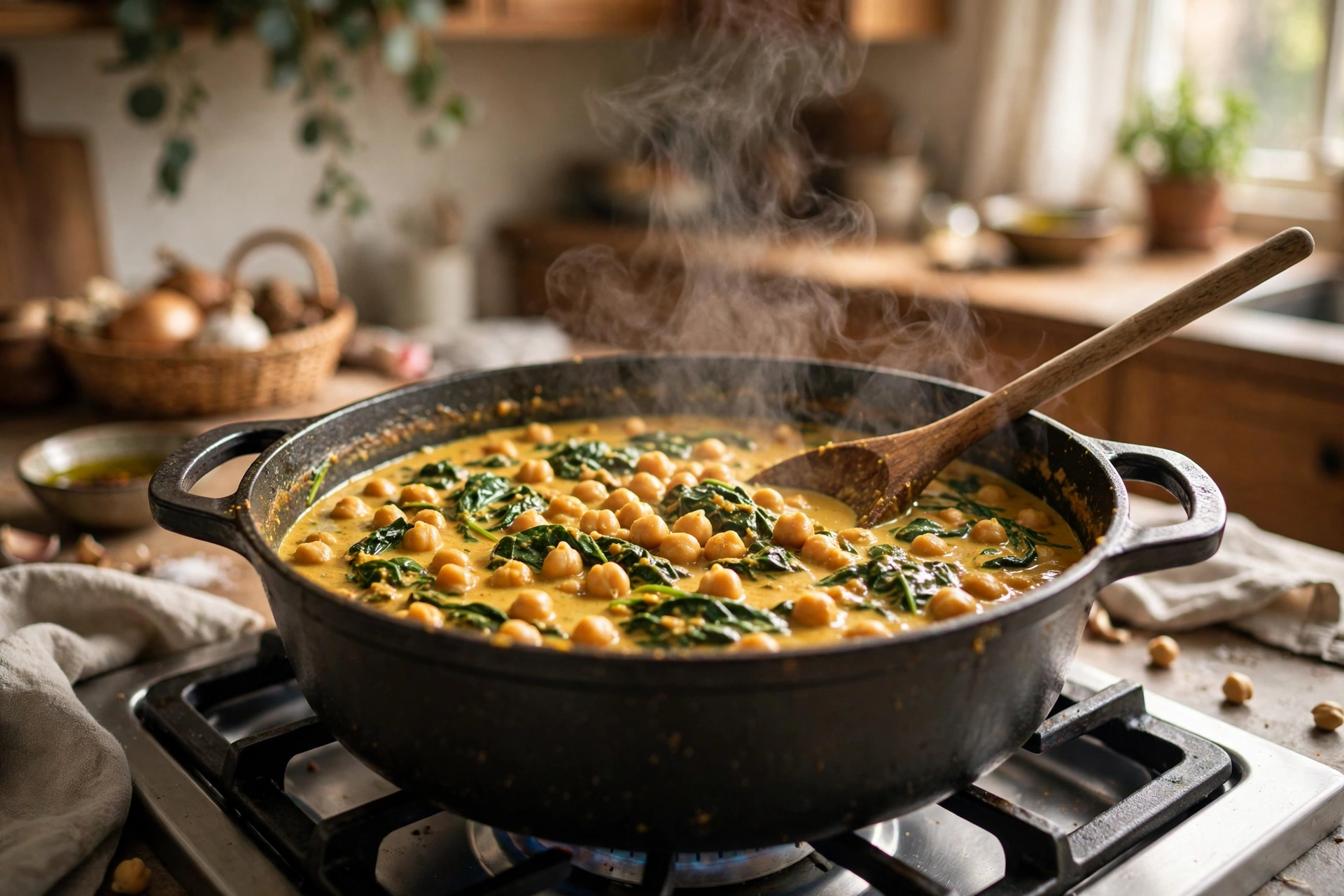 Easy Vegan Chickpea Curry with Coconut Milk